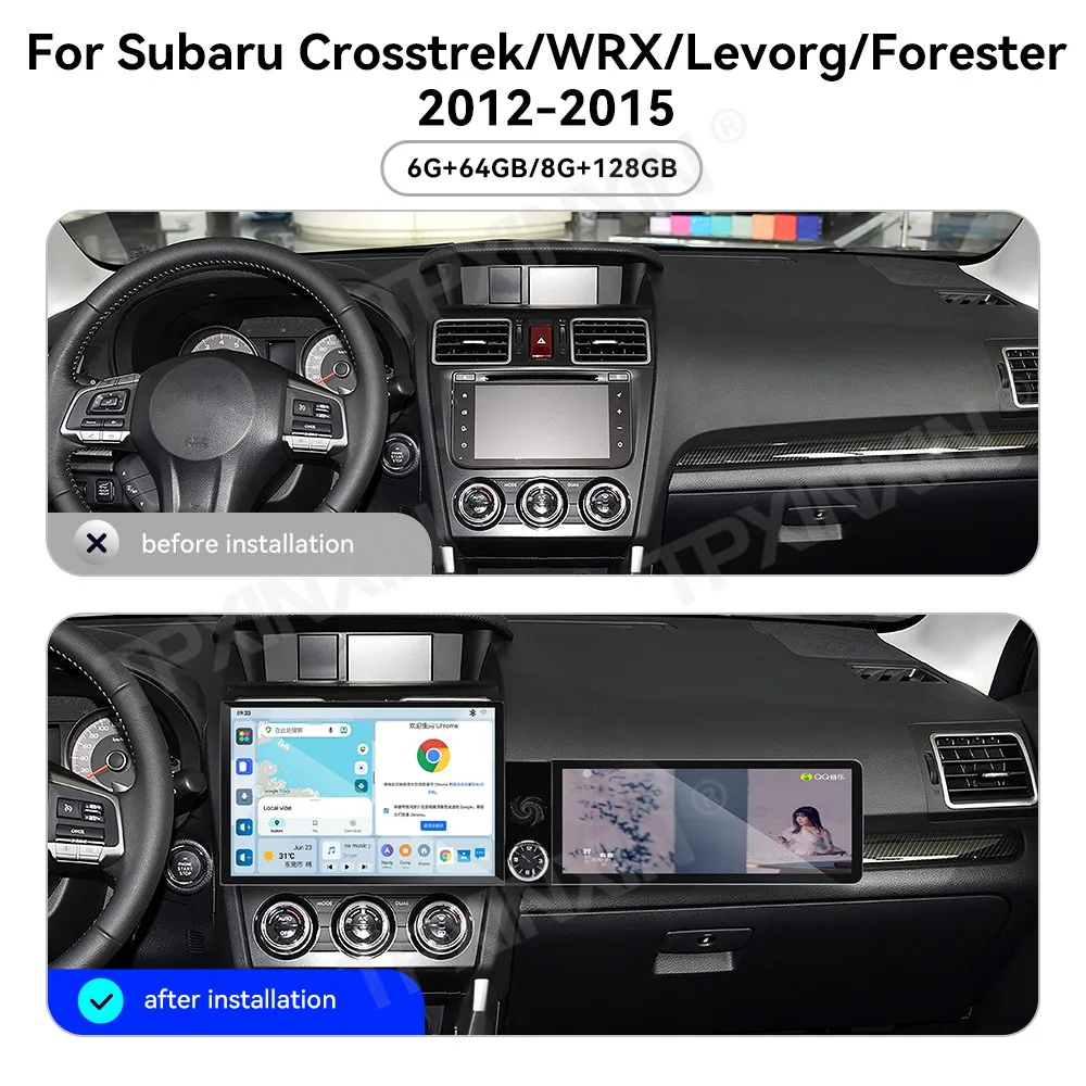 Different Type Dual Screen Car Radio For Subaru Forester 2012-2015 Car Multimedia Video Player GPS Navigation Carplay Head Unit