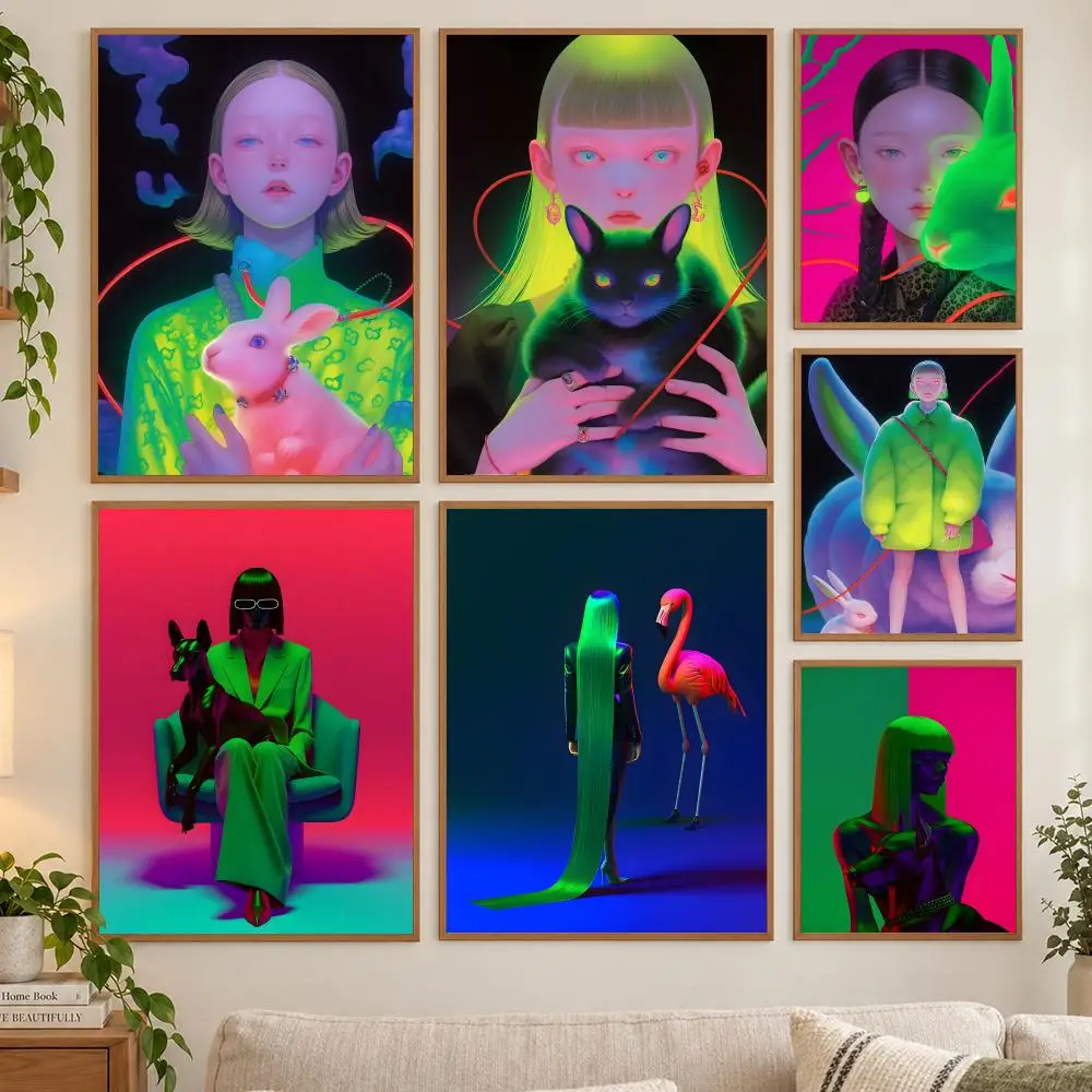 Neon Realm Poster HD art sticky wall waterproof home living room bedroom bar aesthetic decoration