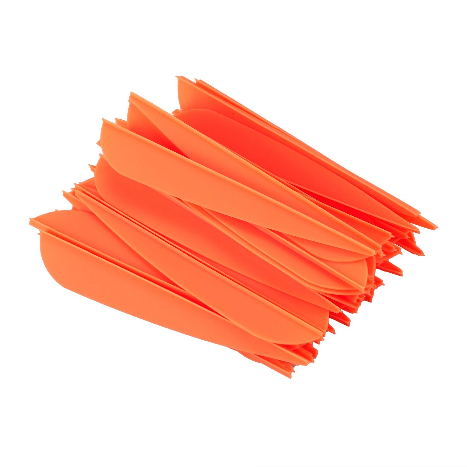 Arrows Vanes 4 Inch Plastic Feather Fletching for DIY Archery Arrows 50 Pack(Orange)