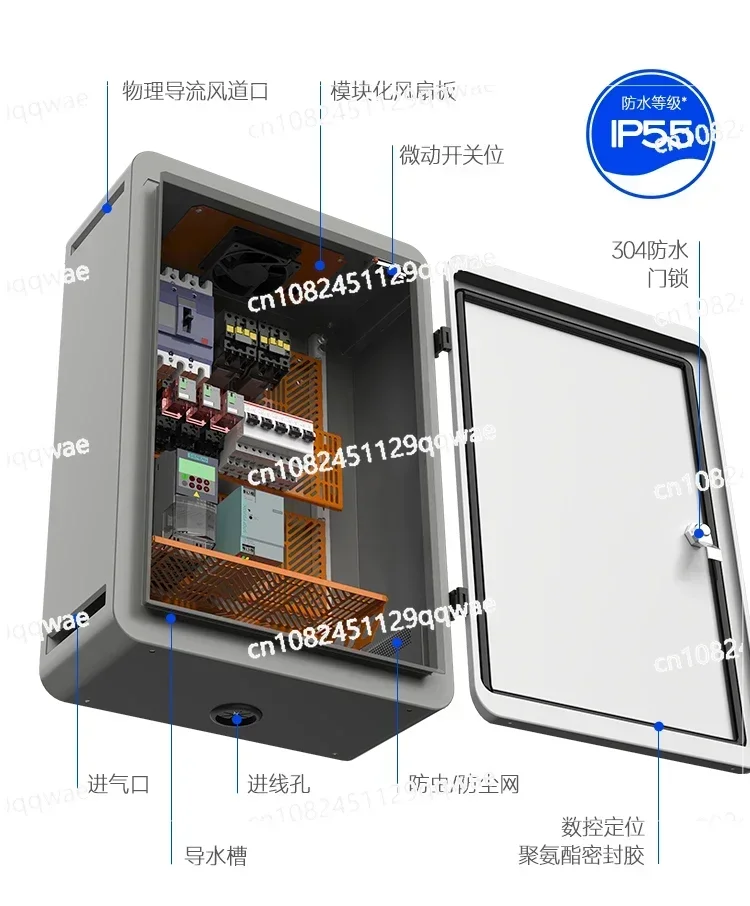 Outdoor Waterproof and Heat Dissipation Monitoring Box, Outdoor Industrial Control Complete Set of Weak Current Box T1