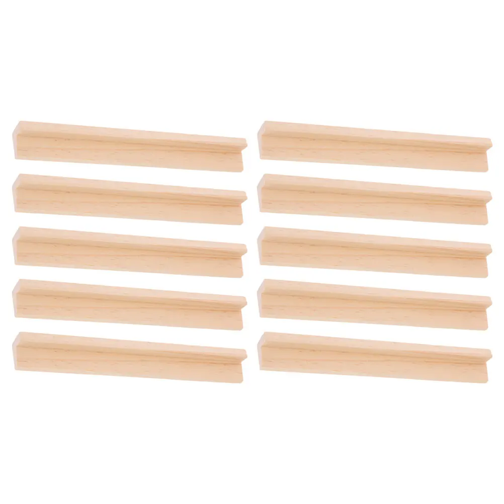10pcs Wooden Domino Base For Alphabet Games Crafts Learning Multi-Function Tray Desktop Holder Game Accessories