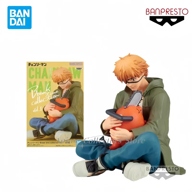 New Bandai Banpresto Break Time Chainsaw Man Power Denji Anime Figures Toy Character Model Toy Ornaments Hand-made Gifts