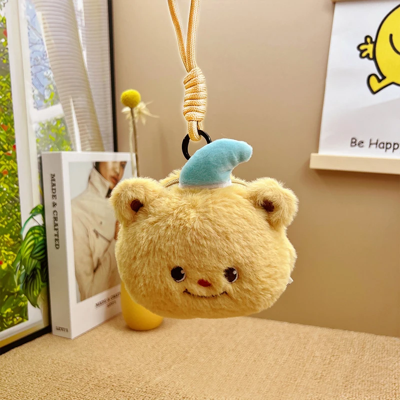 1Pcs Cute Plush Cartoon Bear Wallet Coin Purse Organizer Storage Bag Women Girl Bag Hanging Decoration
