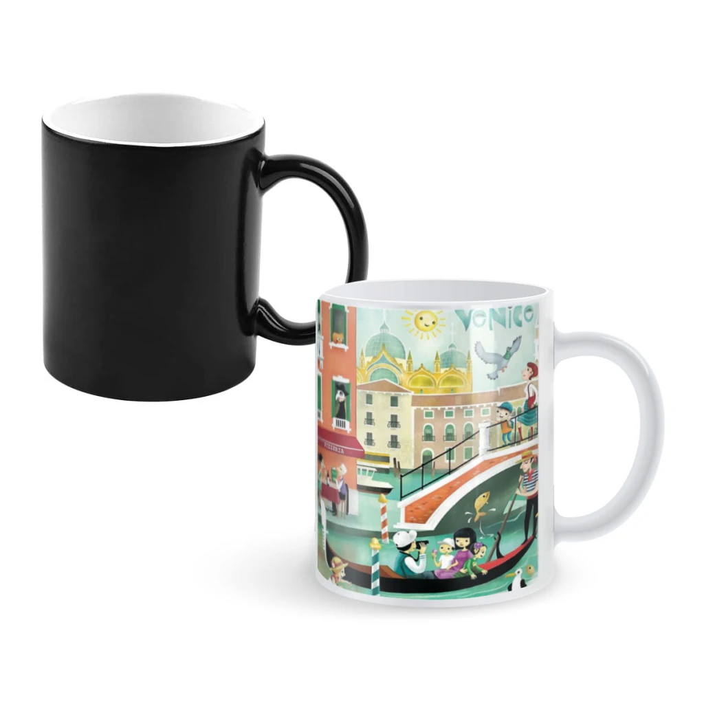 

VeneziaCoffee Mugs And Mug Creative Color Change Tea Cup Ceramic Milk Cups Novelty Gifts