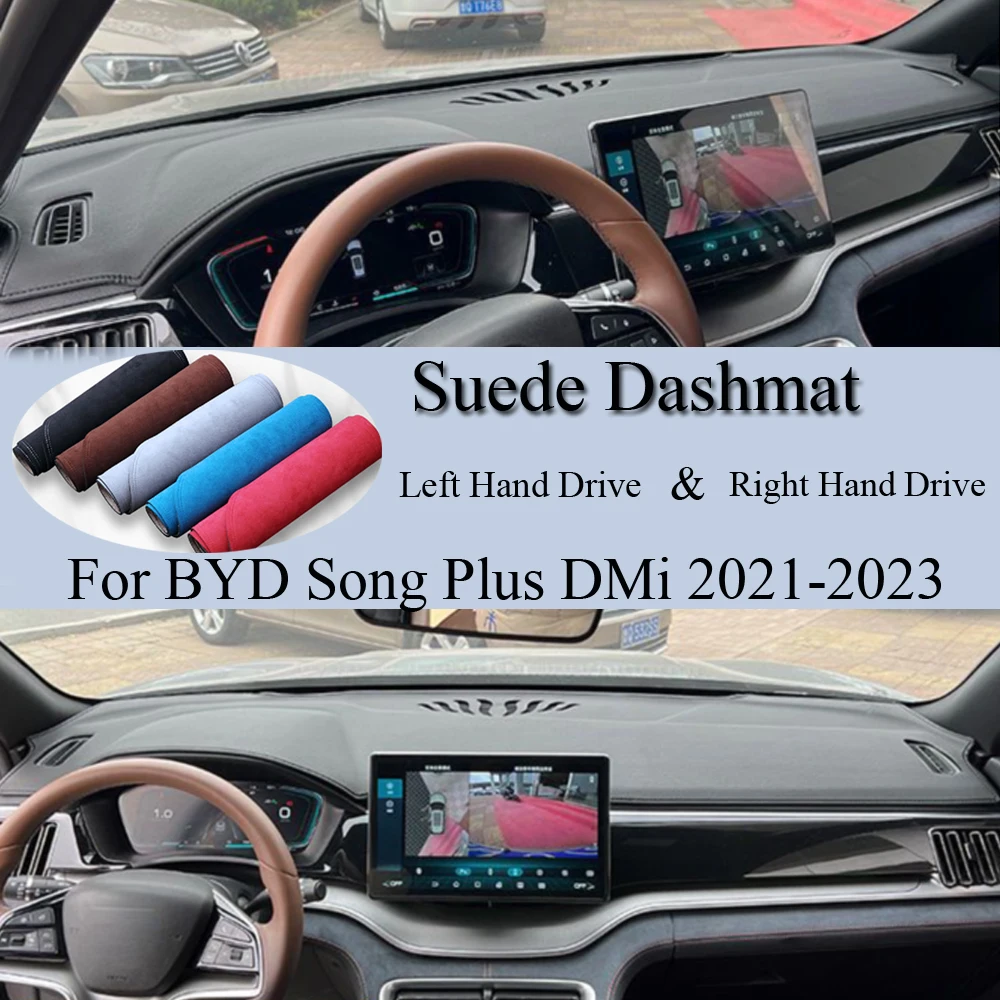 

For BYD Song Plus DMi 2021-2023 Pro Suede Leather DashMat Dash Mat Cover Dashboard Pad Sunshade Protect Carpet Car Accessories