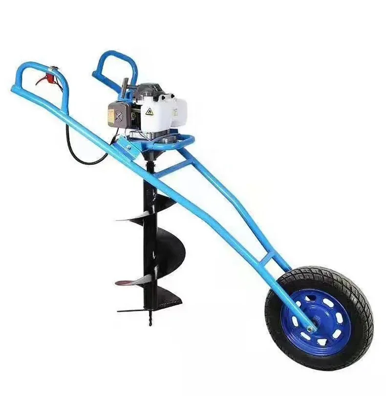 80cc Earth Auger Agricultural Hole Digging Machine Two-Stroke Gasoline Ground Drill Garden Tool Machine