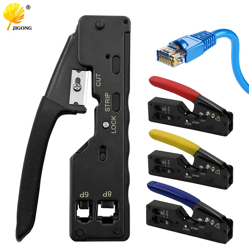 Through-hole mesh pliers, crystal head perforated , multi-purpose EZ 6P8P three-purpose