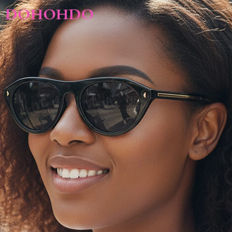 

New Fashion Brand Designer Oval Rice Nail Women Sunglasses Retro Classic Men Shades Outdoor Travel Sunglass Female UV400 Lentes