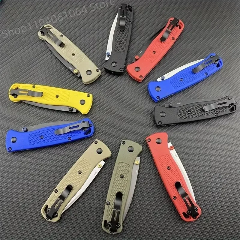 Multiple Colors Ultra Lightweight BM 535 Pocket Folding Knife 440C Blade Nylon Fibre Handle Camping Survival Multitools Knives