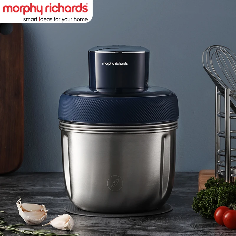 Электрическая мясорубка Morphy Richards MR9401, 220 В, многофункциональная овощерезка для приправ, нержавеющая сталь 304, 3 чаши