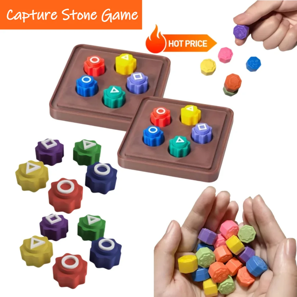 Gonggi Jack Stone Pebbles Set Fun Stone Catching Game Hand Eye Coordination Training Toy for Board Game Party Games