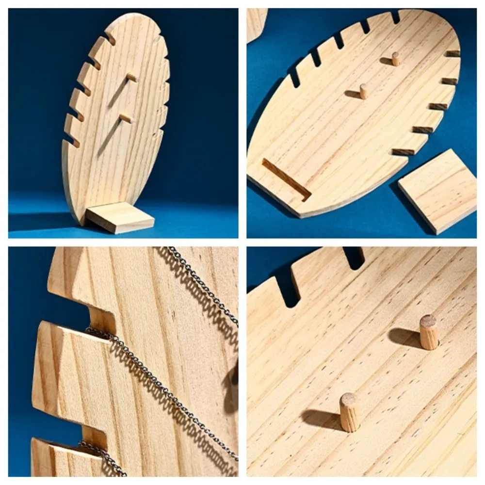 

Деревянная доска для ожерелья в форме пламени, ювелирные изделия, стабильный кулон-органайзер, полка, винтажная простая подставка для ожерелья, спальня