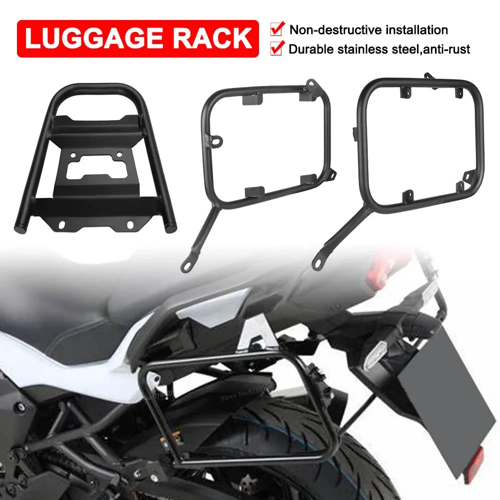 

Top Case Side Box Bracket For Kawasaki For Versys 1000 2019-2023 2024 Motorcycle Panniers Saddlebag Stainless Steel Luggage Rack