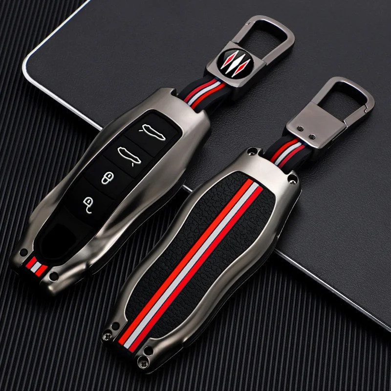 Zinc Alloy Car Remote Key Case Cover Shell Fob For Porsche Panamera Spyder Carrera Macan Boxster Cayman Cayenne 911 970 981 991