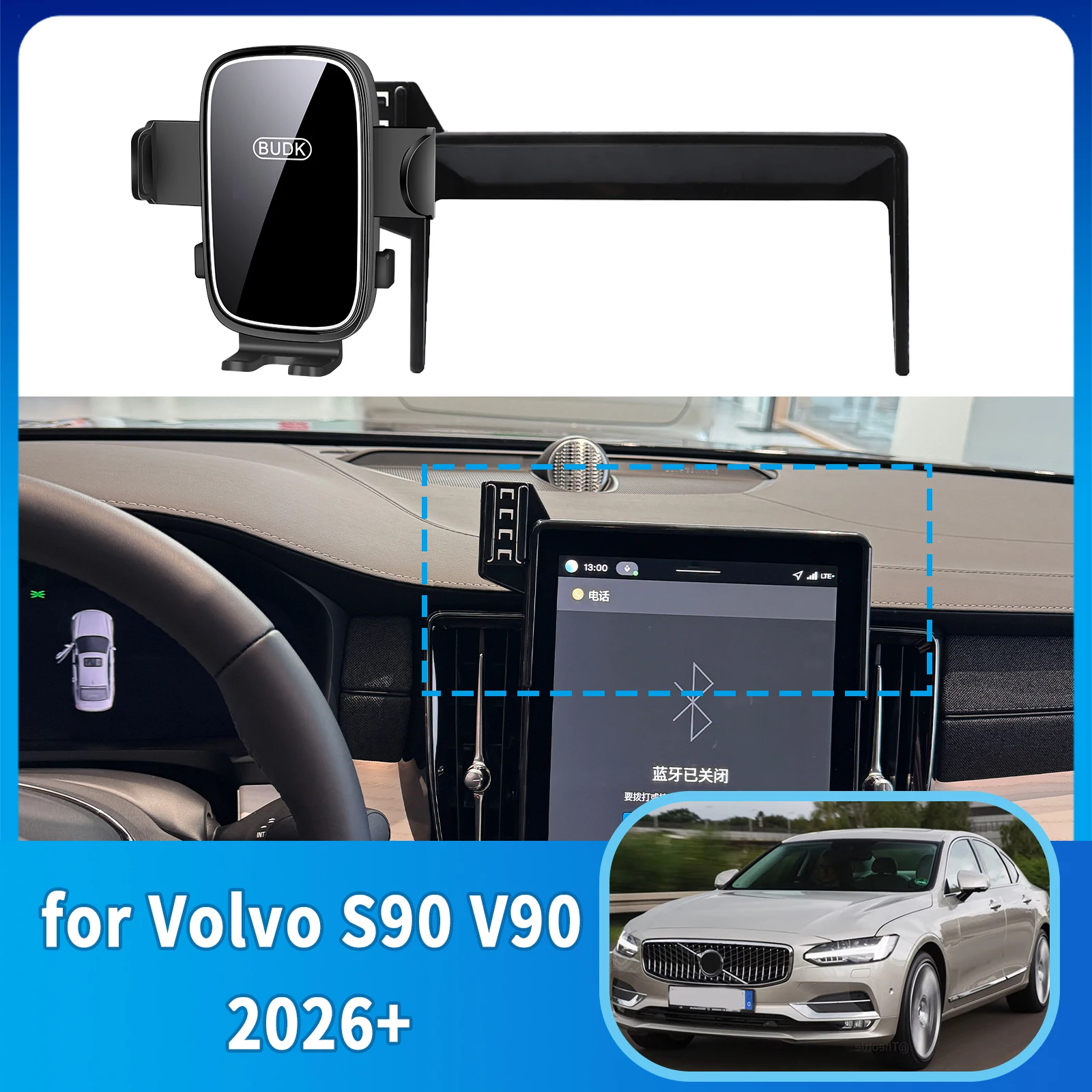 

Car Mobile Phone Holder fit for Volvo S90 V90 2026+ Navigation Stand Auto Accessories GPS Bracket