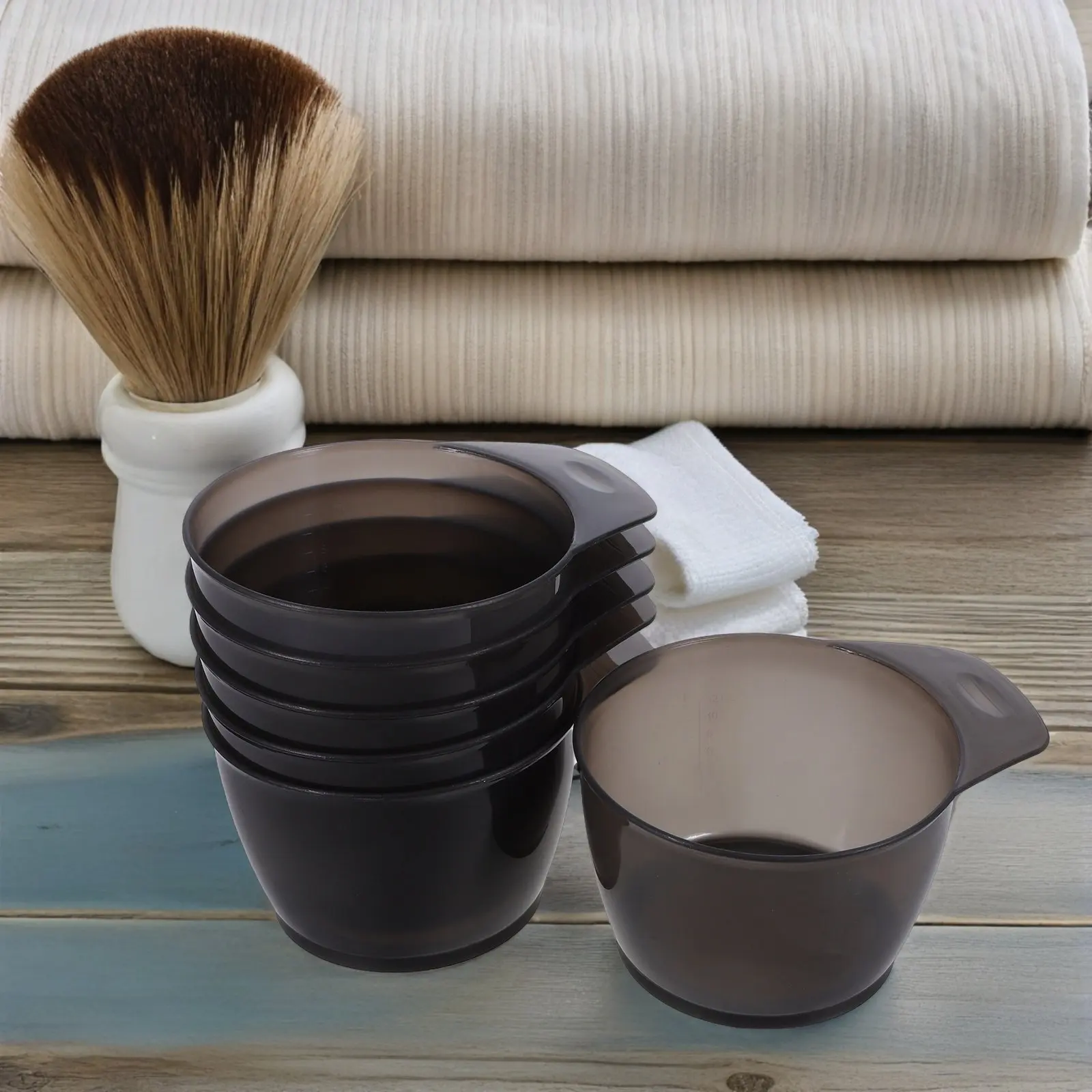 

12Pcs Professional Hair Color Mixing Bowls Heat-Resistant Plastic Salon Dyeing Tools with Precise Pouring Spout for Hairstylists