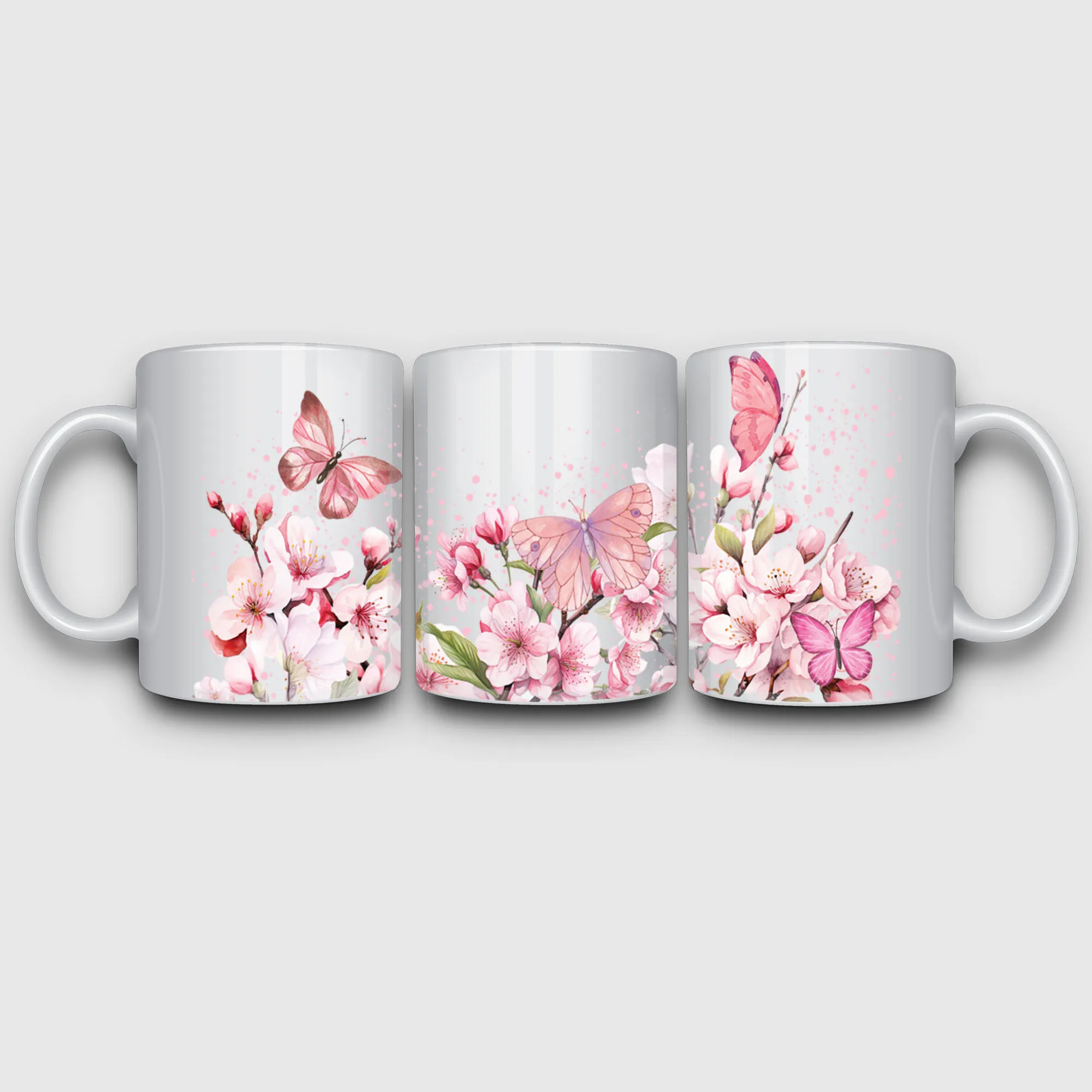 5 sheets flowers UV DTF Cup sticker, glass DTF transfer decal, beautiful butterfly waterproof wipe transfer paper