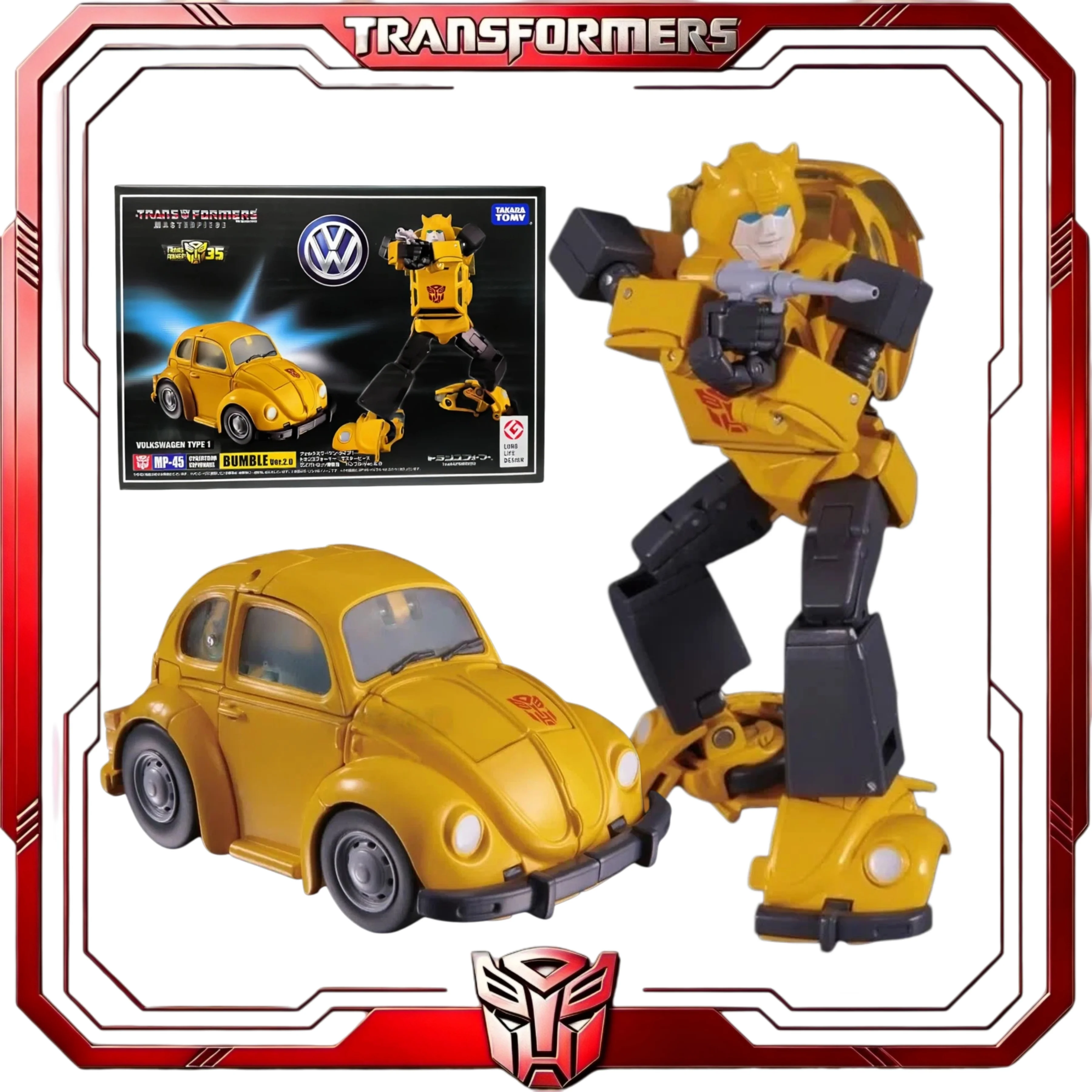 Op voorraad Takara Tomy Transformers Masterpiece KO MP-45 Bumblebee Ver.2.0 Hobbycollectie Cadeaufiguur