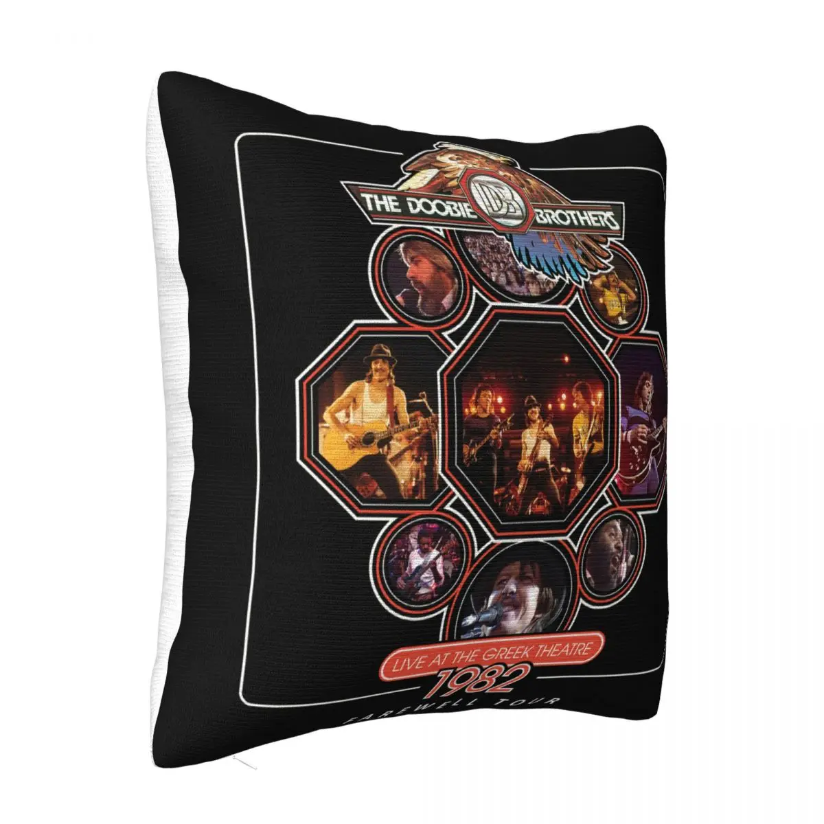 The Doobie Brothers American Rock Band Cotton 100 Brand New Fresh Design Splicing Womens Punk Goth Pillow Case