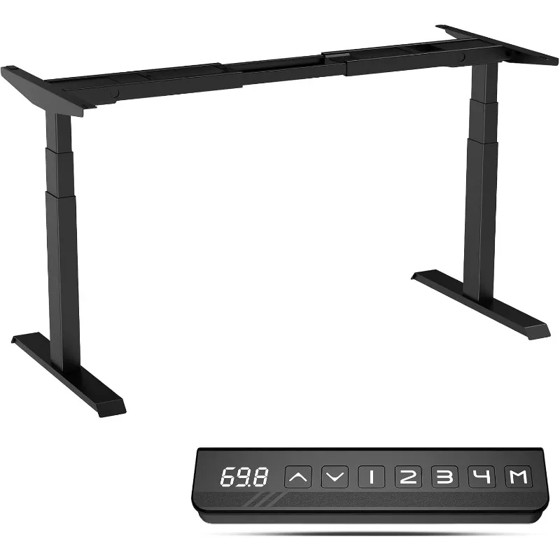 Standing Desk Frame Dual Motor Height Adjustable Desk Motorized Stand Up Desk-Black(Frame Only)