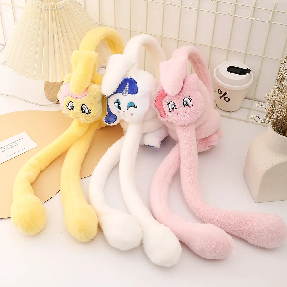 My Little Pony Can Move Earmuffs   Warm In Winter Outdoor Cycling Ear Warmers Women Cute Plush Airbag Earmuffs Ears