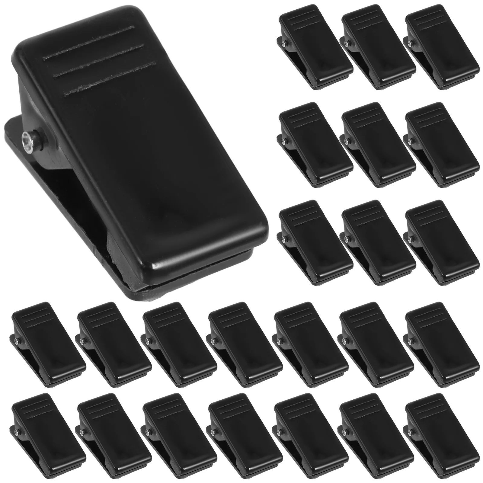 100Pcs Badge Clips Adhesive Plastic Spring Clips ABS Steel Work Name Tag Id Card Holder Office Meeting Seminar Use