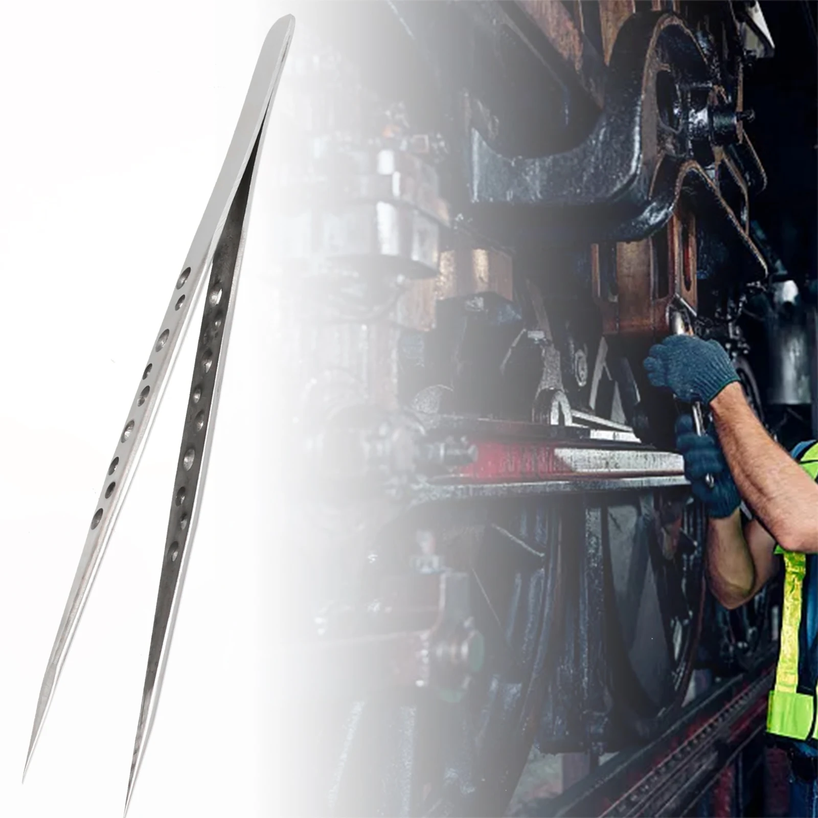 

Совершенно новые высококачественные пинцеты, промышленные щипцы из нержавеющей стали, прямой наконечник из нержавеющей стали, изогнутый наконечник 124-140 мм