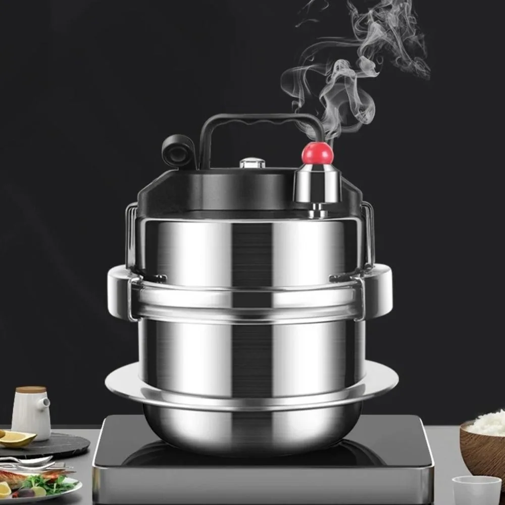

304 Stainless Steel Mini Pressure Cooker Universal 1.4L Camping Pressure Pot Household Plateau Rice Cooker Induction Cooker