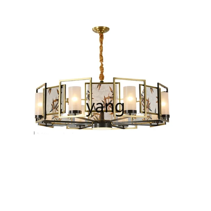 LH new Chinese enamel color living room all copper zen Chinese style dining room bedroom ornament