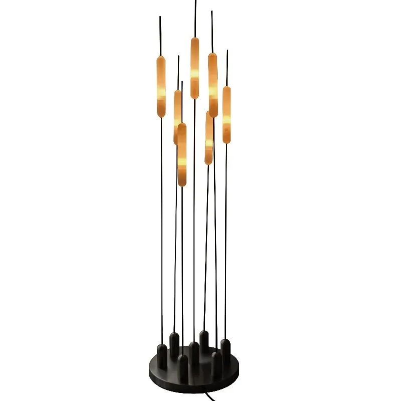 Outdoor and Indoor Modern Luxury Waterproof Stainless Steel Reed Light Emitting Diode Floor Lamp Living Room Corner Decoration