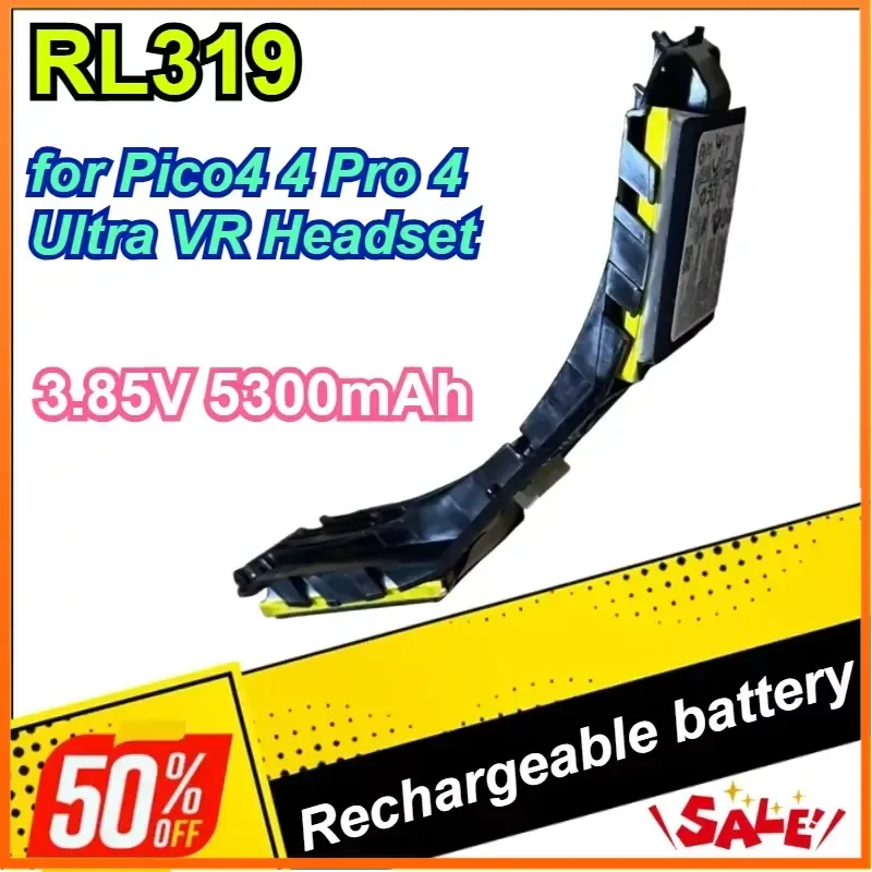 New RL319 3.85V 5300mAh 20.4Wh Replacement Battery for Pico4 4 Pro 4 Ultra VR Headset