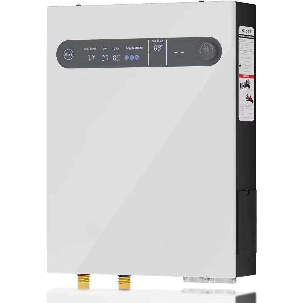 Tankless Electric Water Heater 18KW 240V,On Demand Instant Hot Water Heater With LED Digital Display, Self Modulates