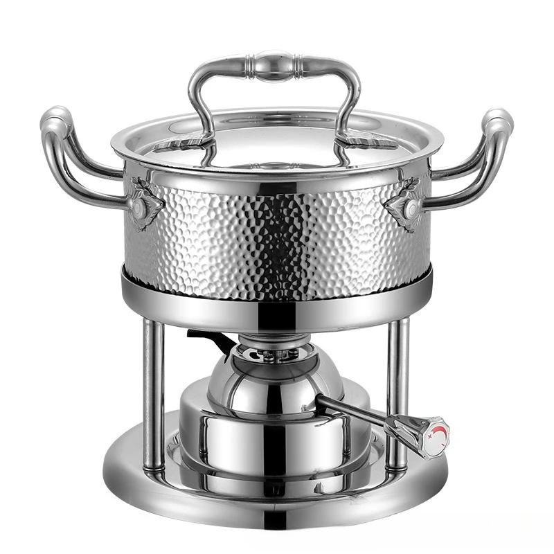 

Single small hot pot, stainless steel fire boiler inflatable gas stove