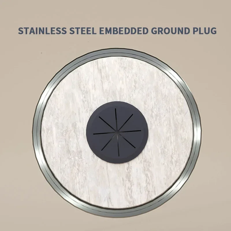 Inset and Hidden Foot Socket, Round Embedded Invisible Floor Socket, Pure Flat and Ultra-thin Floor Insertion Socket