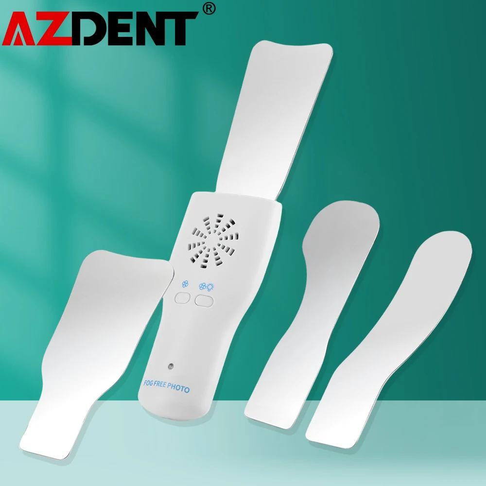 Azdent Dental Automatic Anti-fog Mirrors for Oral Photography Reflector Glass Defog Mirrors Orthodontic Buccal Occlusal Lingual