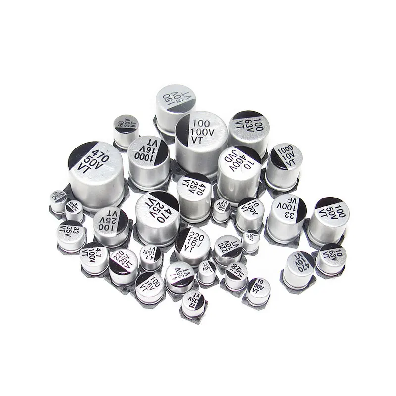 10PCS SMD Aluminum Electrolytic Capacitor 6.3V 10V 16V 25V 35V 50V 1UF 2.2UF 4.7UF 10UF 22UF 47UF 100UF 220UF 330UF 470UF 1000UF