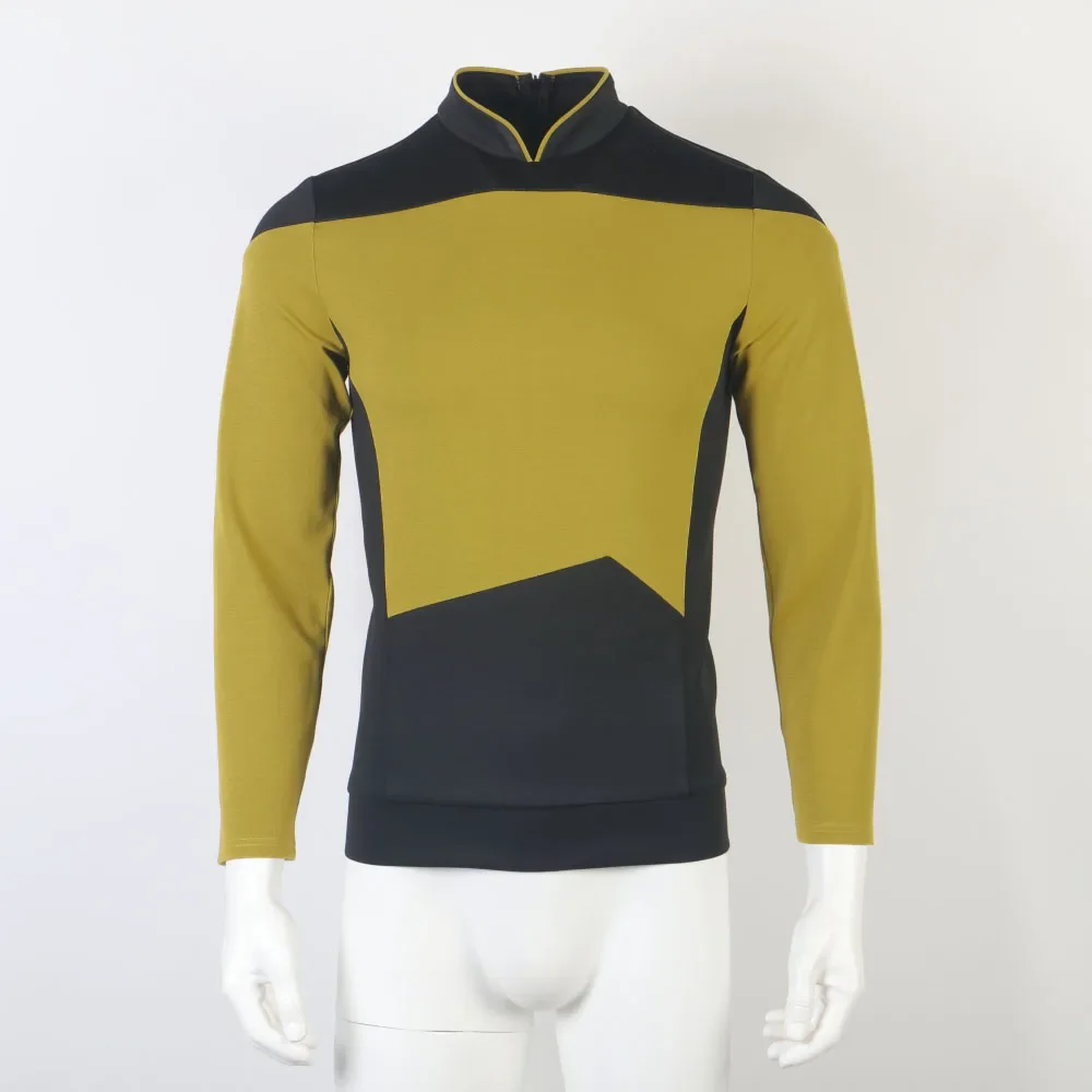 Star TNG The Next Generation Trek Red Yellow Blue Shirt Uniform Cosplay Costume For Men Coat Halloween Party - view 2