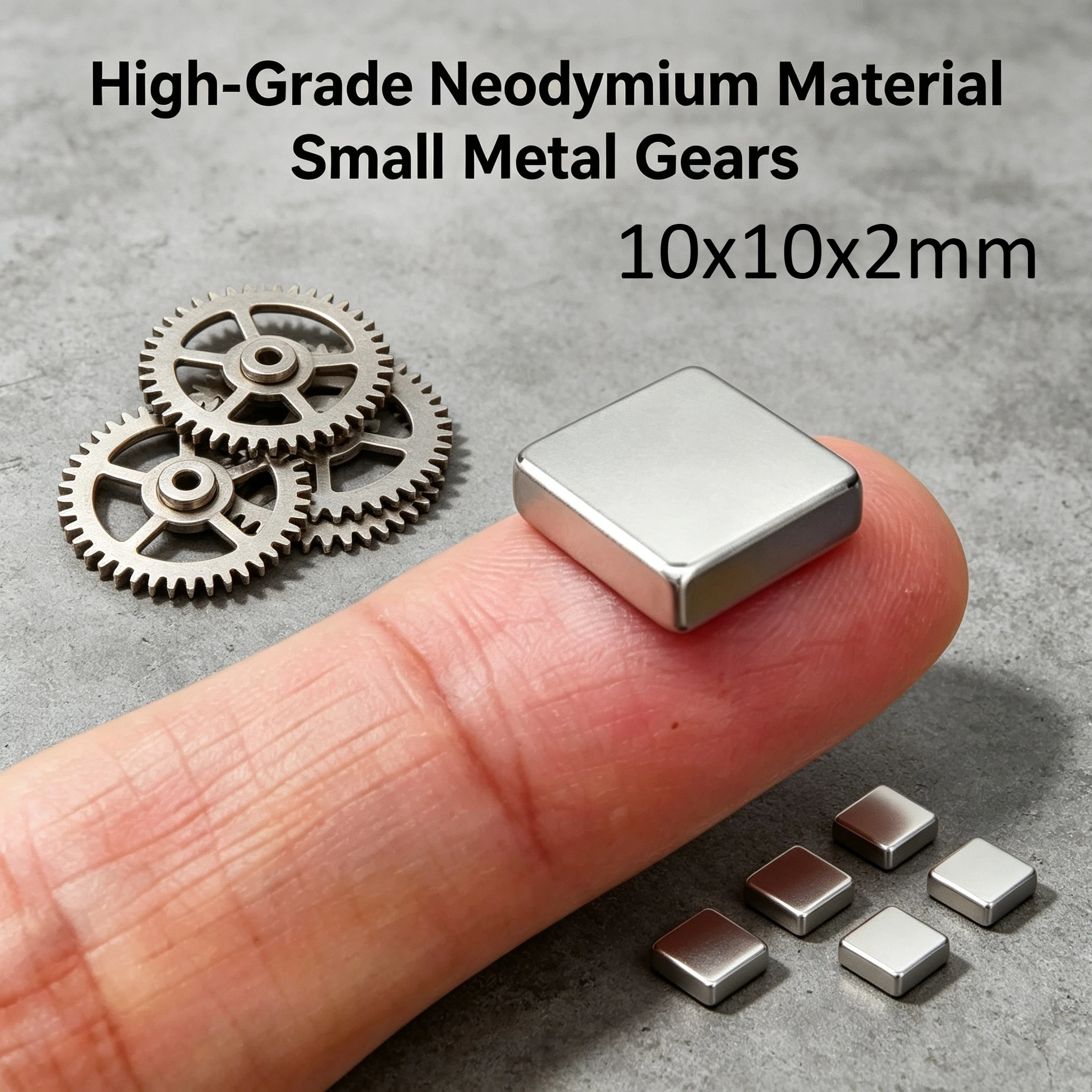 10x10x2mm N35 Square Block Neodymium Magnet Super Strong Rare Earth NdFeB Magnets 20-500Pcs For DIY Handmade Hardwar