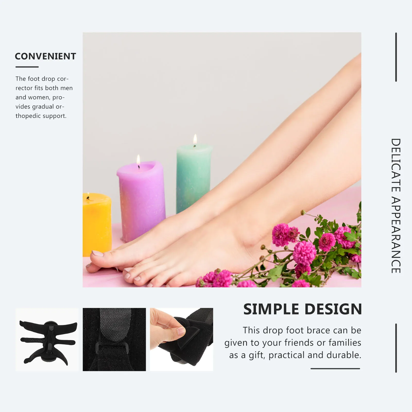 

Adjustable Foot Drop Brace Plantar Fasciitis Splint Breathable Ankle Support Pain Swelling Relief Protector Foot Braces