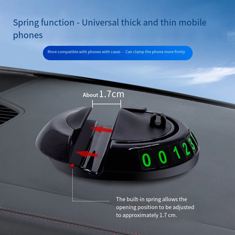 2 in 1 Dashboard Anti Slip Mat with Phone Mount 360-Degree Rotation Car Phone Holder Non-Slip Adhesive Mat for Car image 2