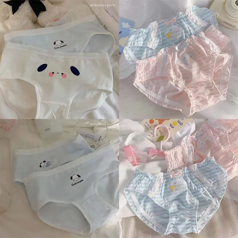 Miniso Sanrio Kawaii Unterwäsche Cinna moroll Pochacco Druck Dreieck Hosen weiche bequeme dünne Frauen Slips Freundin Geschenke