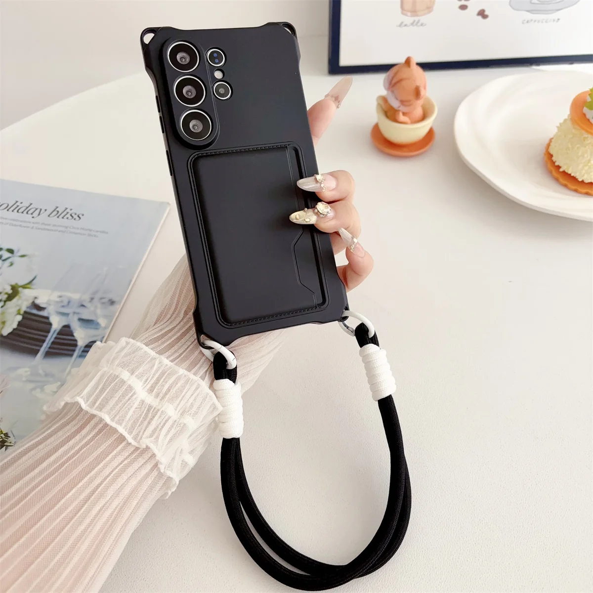 Handgelenkband Brieftasche Kartenhalter Handyhülle für Samsung Galaxy S26 S25 S24 Ultra S23 FE S22 Plus A17 A56 Silikon Schutzhülle – Detail 19