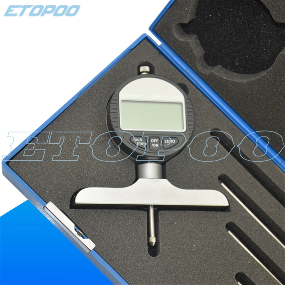 high-precision Digital Indicator Depth Indicator Gauge 0-6” 0.001in Measuring instrument inch depth gauge