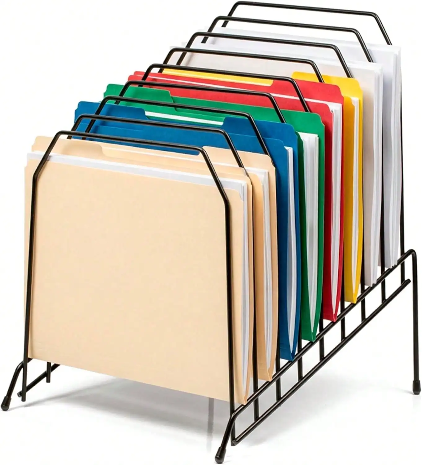 

Large Incline 8 Compartment Wire Caddy, Black, 8.5 X 10.375 X 12.625 Inches