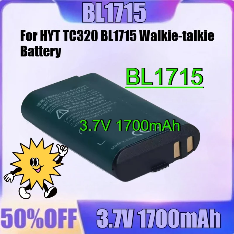 

For HYT TC320 BL1715 Walkie-talkie Battery New High Quality BL1715 3.7V 1700mAh Battery