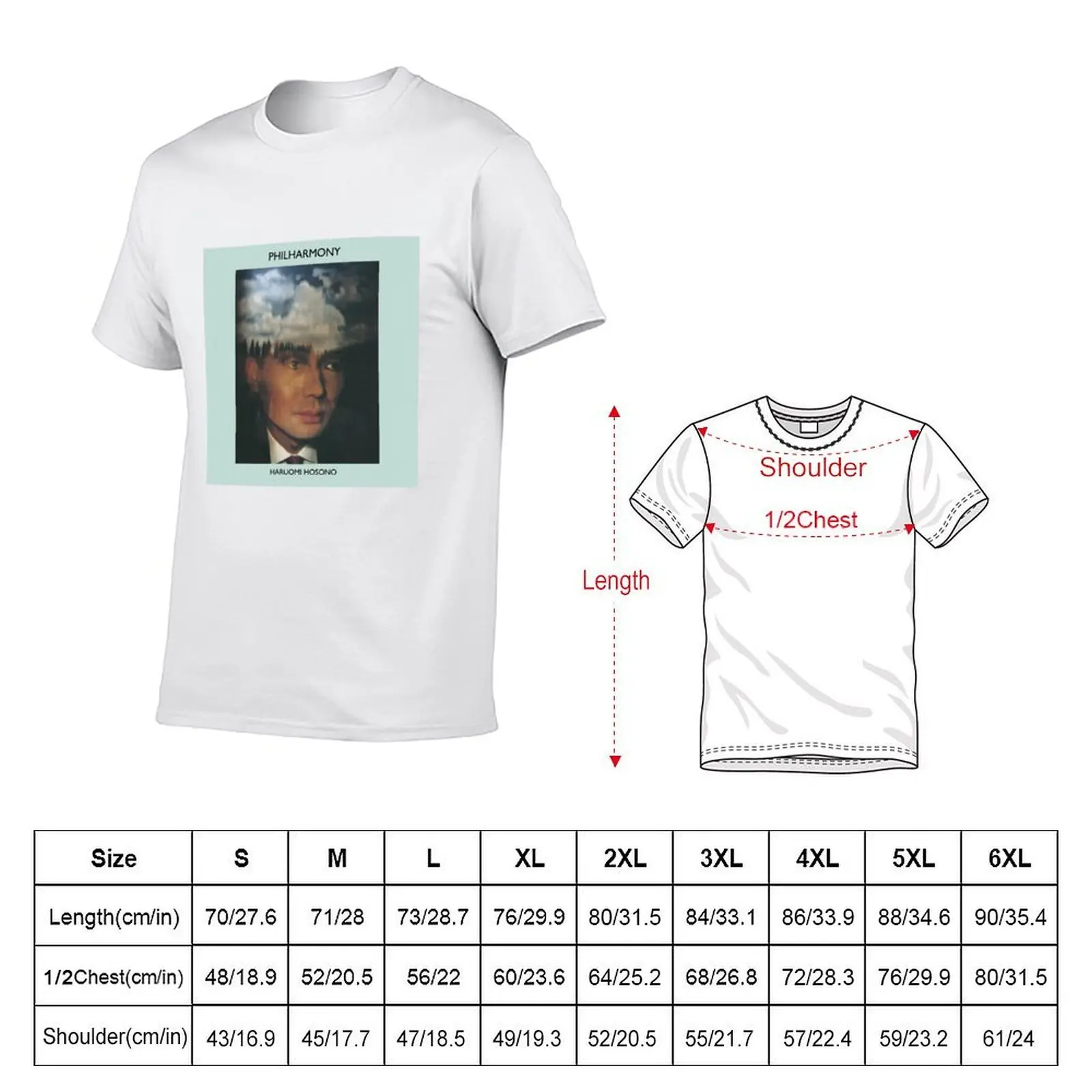 HARUOMI HOSONO - PHILHARMONY T-Shirt t shirts for man cotton funny man t shirt summer T-Shirt