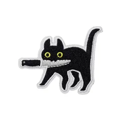 Parche de moral Assassin Cat bordado – Táctico velcro para MOLLE