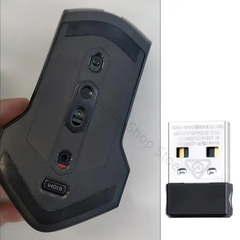 96BA Desk Use Mouse Receiver Replacement for AW310M AW610M, USB-A Dongle for Re-Pairing, Wireless Mouse Computer Work, and Daily