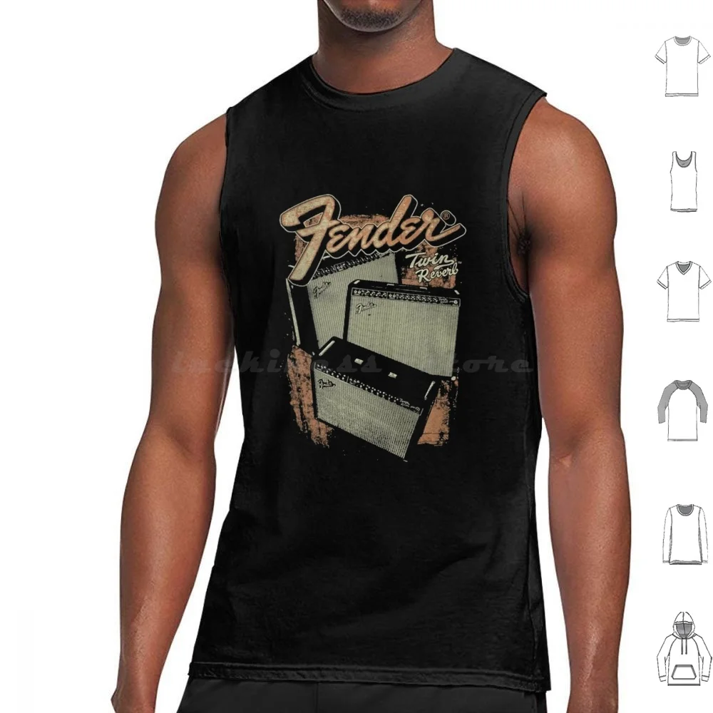 Amplifier Tank Tops Print Cotton Amplifier Music Guitar Amp Vintage Electric Cool Bass Jazz Musical Musician Sound