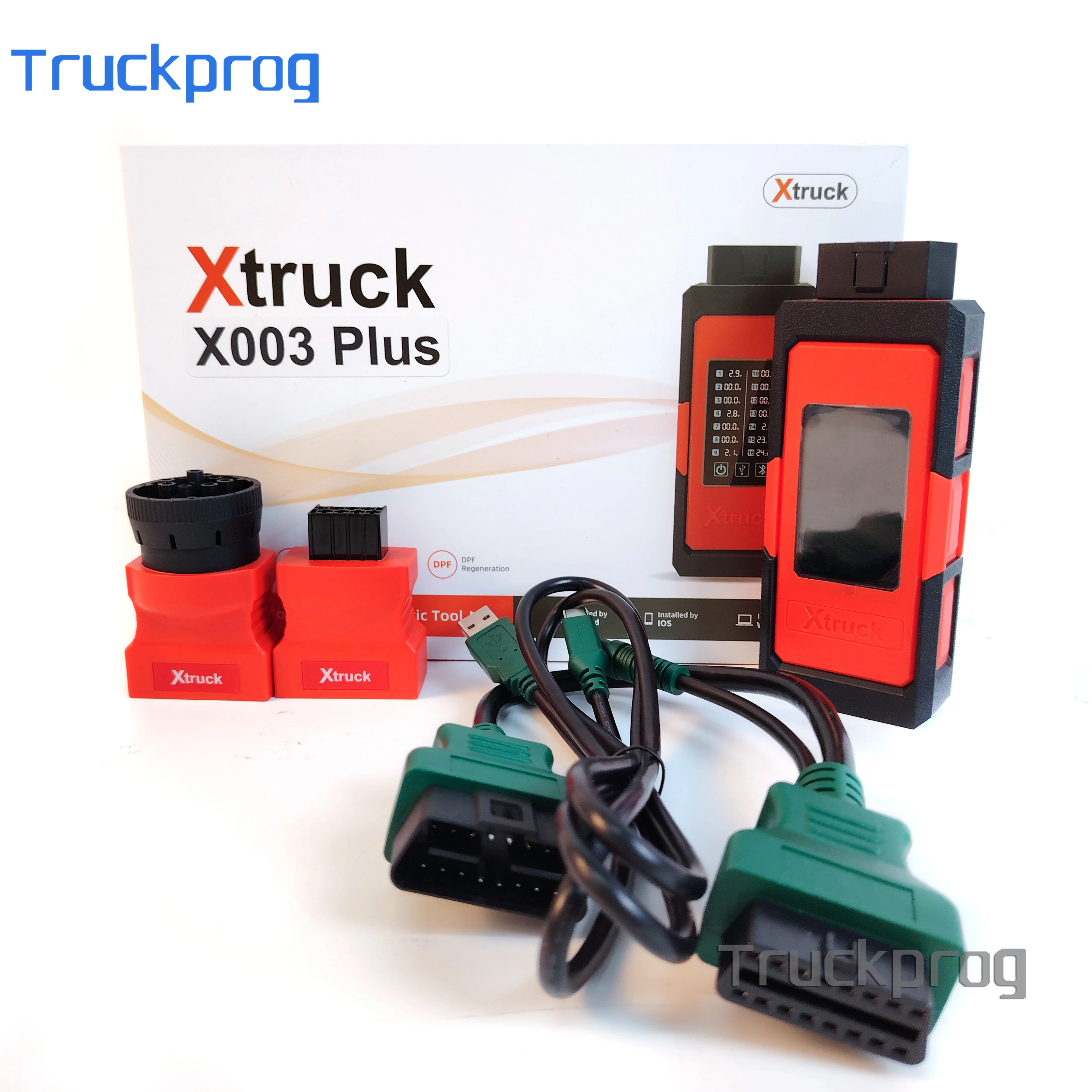 X003 Plus Forced Regeneration of DPF ECU Programming Truck Diagnosis Tool Kit Support Android IOS Windows Interface